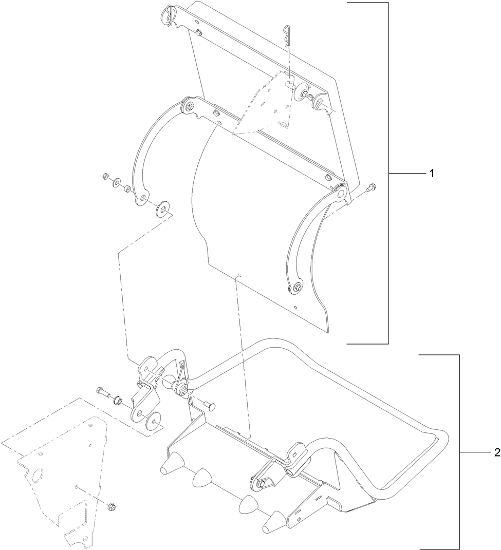 Cushion And Platform Assembly Diagram and Parts List for 74534TE (313000001-313999999)(2013) Toro Lawn Mower