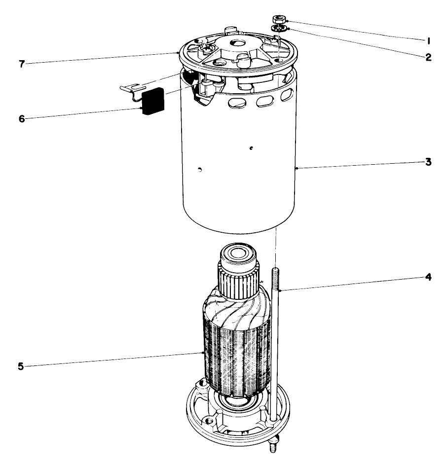 Electric Motor Diagram and Parts List for 18301 9000001 - 9999999 Toro Lawn Mower