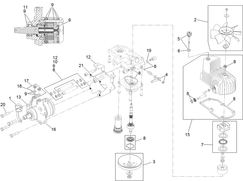 Lh Hydro Assembly Diagram and Parts List for 74925TE (313000001-313999999)(2013) Toro Lawn Mower