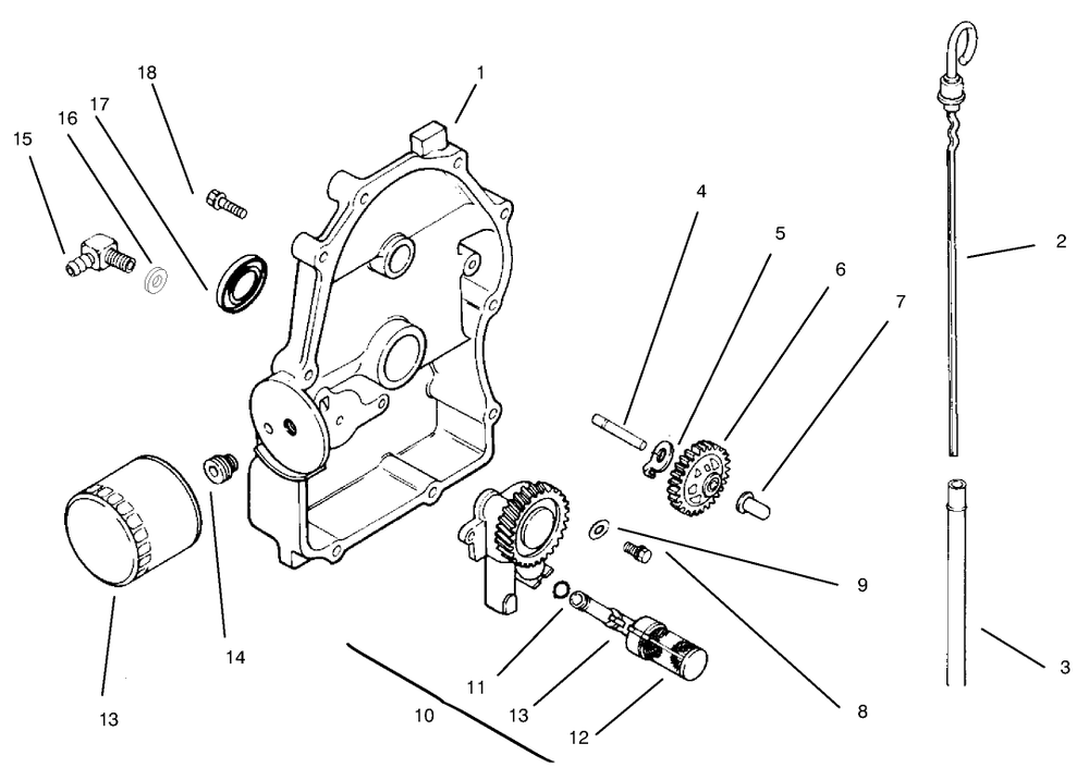 Oil Pan/Lubrication Diagram and Parts List for 30611 890001 - 899999 Toro Lawn Tractor