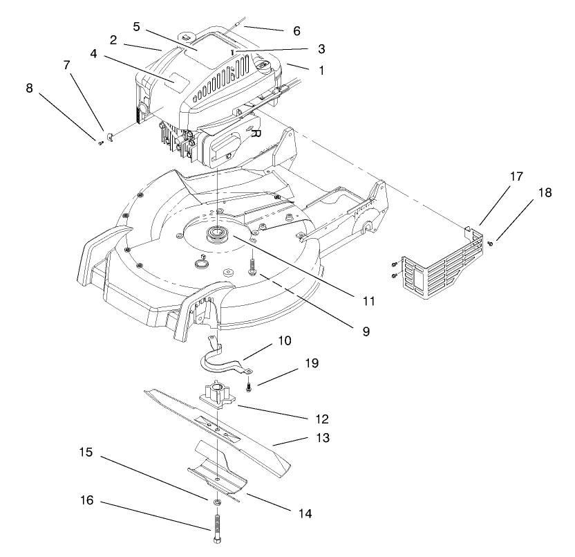 Engine Assembly Diagram and Parts List for 20480 7900001 - 7999999 Toro Lawn Mower