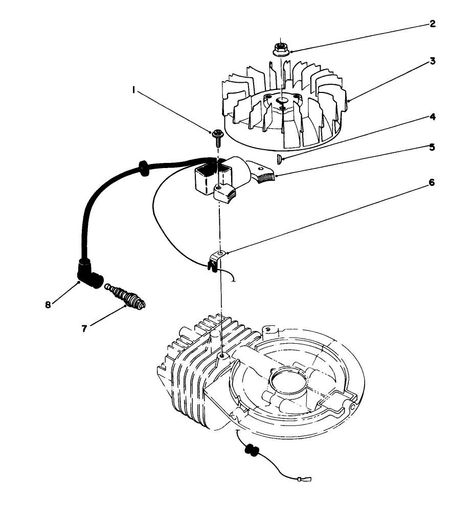Ignition Assembly (Engine Model No. 47ph7) Diagram and Parts List for 20581C 8000001 - 8999999 Toro Lawn Mower