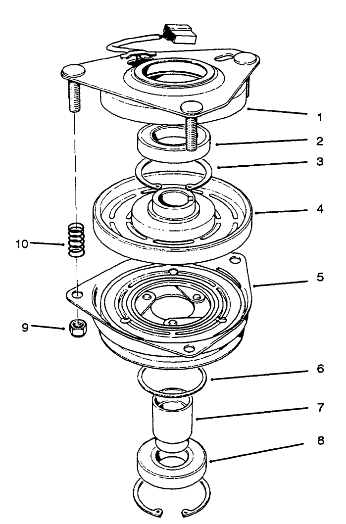 Clutch Assembly No. 54-3200 Diagram and Parts List for 30176 690001 - 691912 Toro Lawn Tractor Accessories