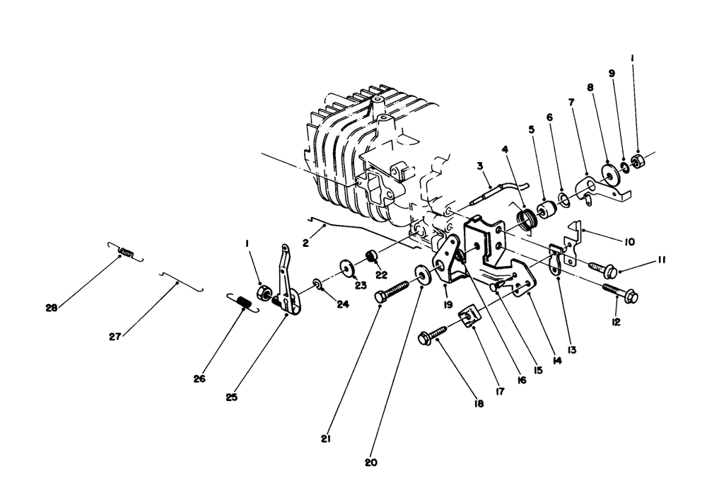 Governor Assembly (Engine No. 47pg6) Diagram and Parts List for 20745C 8000001 - 8999999 Toro Lawn Mower