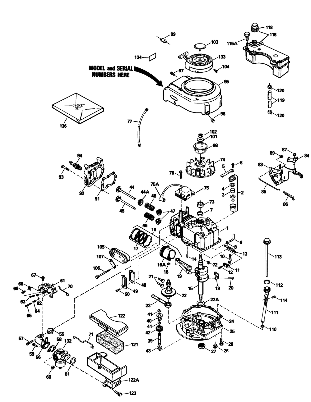Engine Tecumseh Model No. Tvs105-53108f Diagram and Parts List for 20631 8000001 - 8999999 Toro Lawn Mower