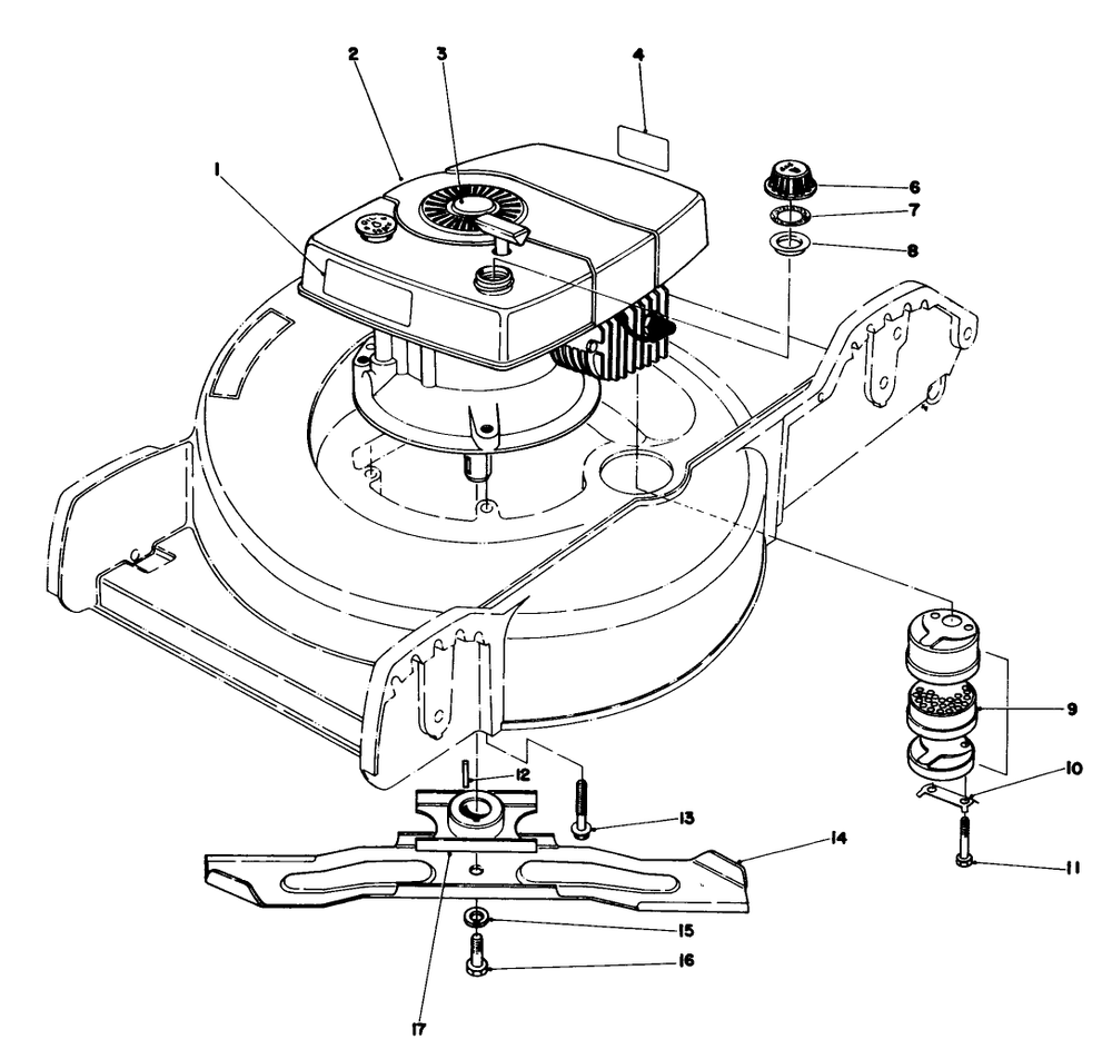 Engine Assembly Diagram and Parts List for 20788 1000001 - 1999999 Toro Lawn Mower