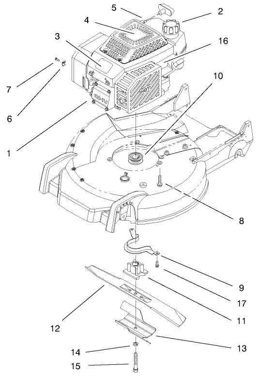 Engine Assembly Diagram and Parts List for 20481 7900001 - 7999999 Toro Lawn Mower