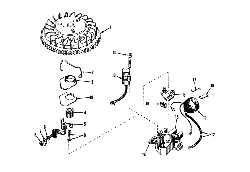 Magneto No. 610772 (Mower Model No. 21711) Diagram and Parts List for 21610 4000001 - 4999999 Toro Lawn Mower