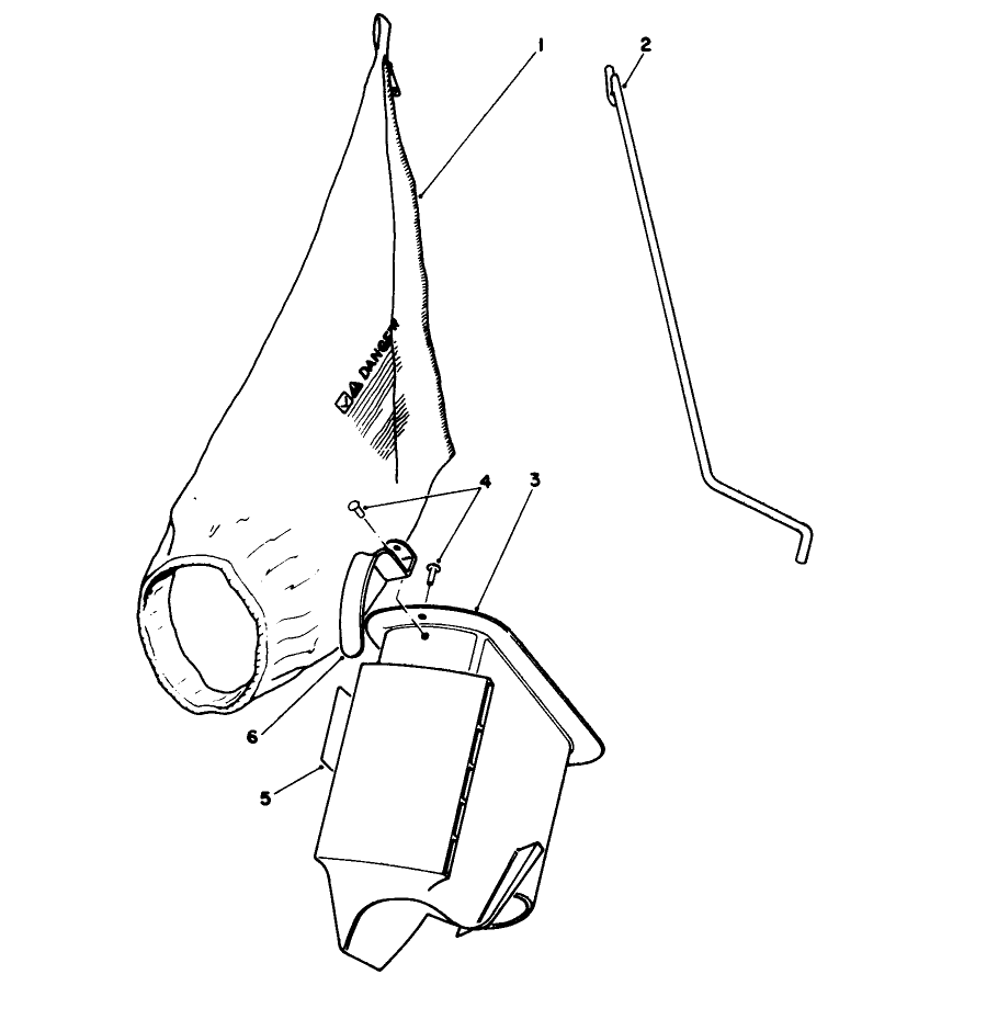 Bagging Kit No. 47-6510 (Optional) Diagram and Parts List for 16212 0000001 - 0999999 Toro Lawn Mower