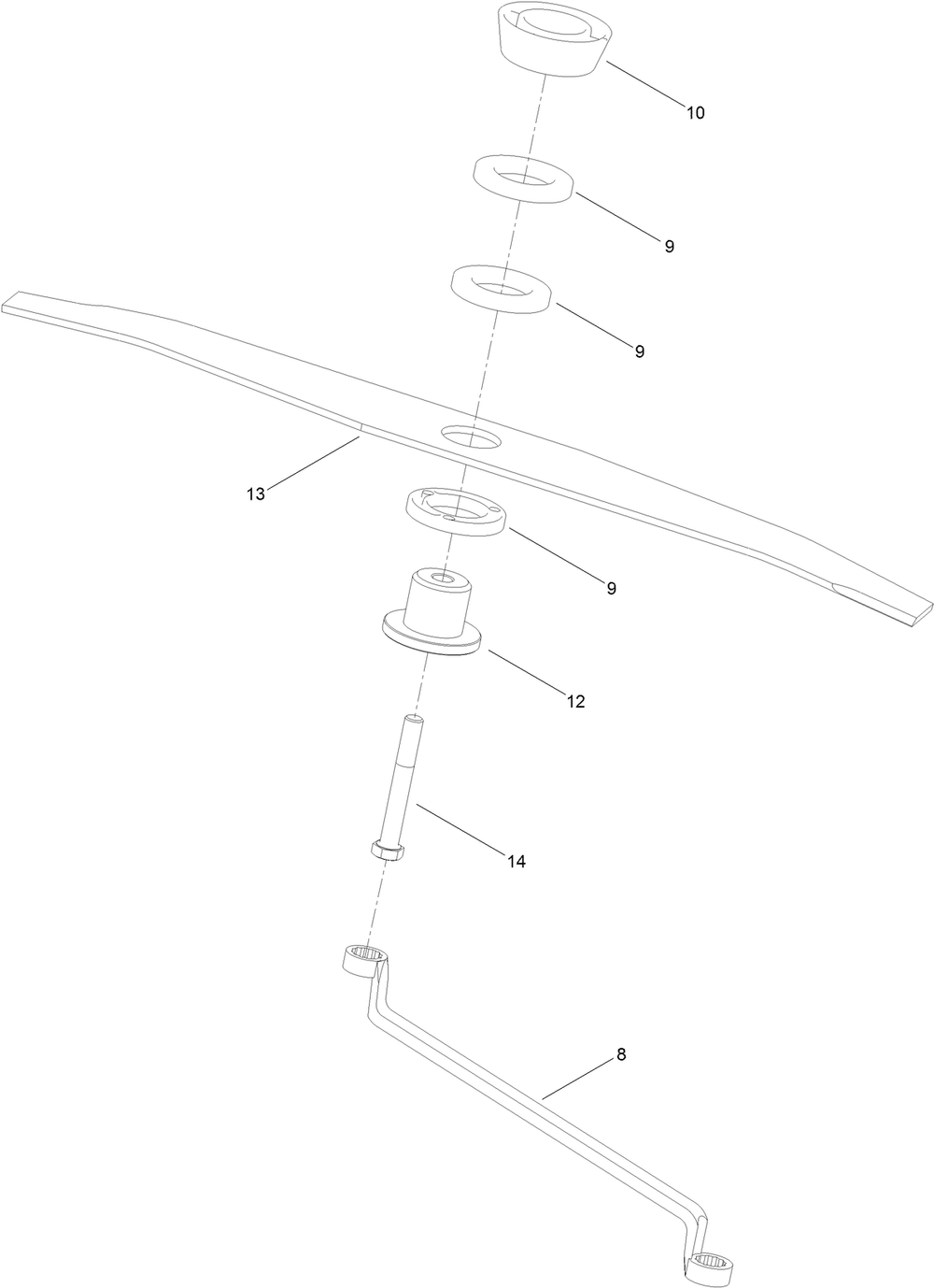 Cutting Assembly Diagram and Parts List for 02606 (313000001-313999999)(2013) Toro Lawn Mower