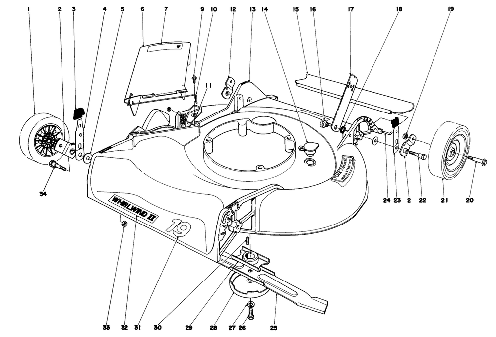 Housing Assembly Diagram and Parts List for 16360 0000001 - 0999999 Toro Lawn Mower
