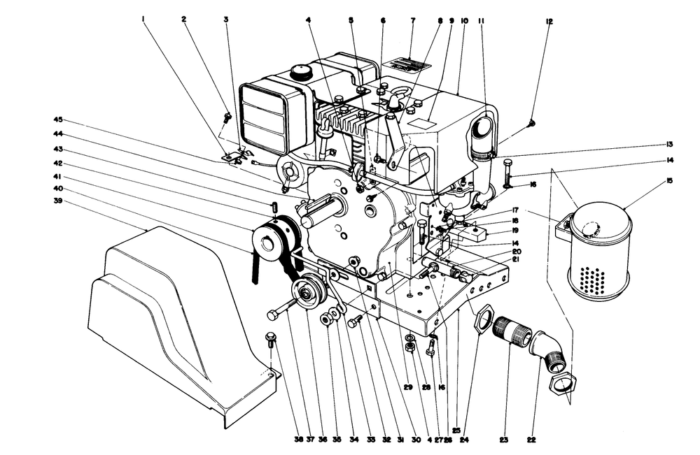 Engine Assembly Diagram and Parts List for 31995 7000001 - 7999999 Toro Snow Blower