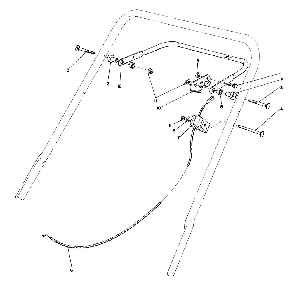 Traction Control Assembly Diagram and Parts List for 20561 0000001 - 0999999 Toro Lawn Mower