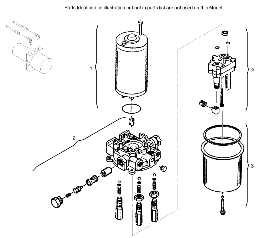 Pump Assembly Diagram and Parts List for 72115 9900001 - 9999999 Toro Lawn Tractor