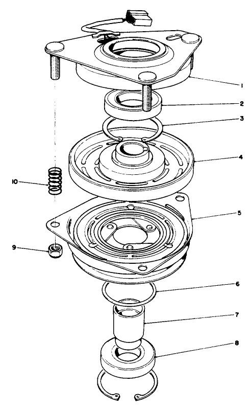 Clutch Assembly No. 54-3200 Diagram and Parts List for 30180 490001 - 490730 Toro Lawn Tractor Accessories