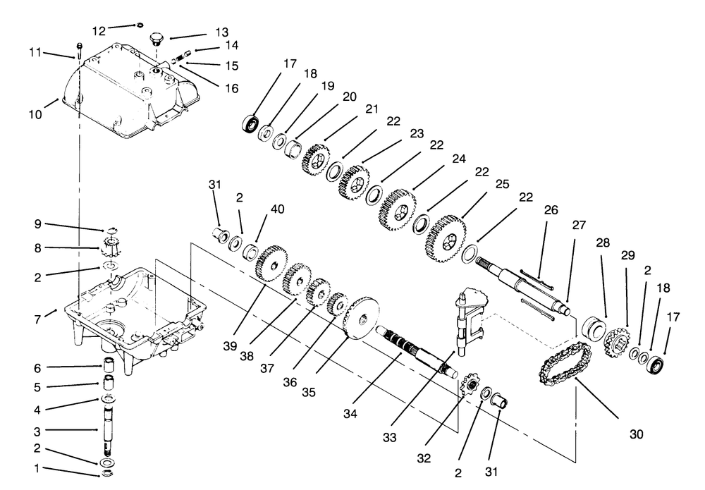 Peerless Transmission Model No. 700-039 Diagram and Parts List for 30180 490731 - 499999 Toro Lawn Tractor Accessories