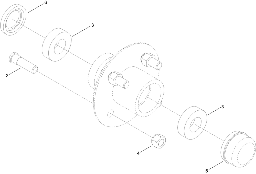 Hub Assembly No. 125-8171 Diagram and Parts List for 68038G 402350000 - 404319999 Toro Lawn Tractor Accessories