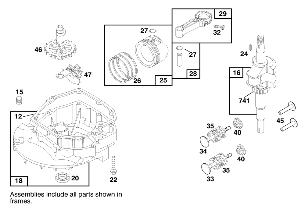 Engine Briggs & Stratton Model 127702-0645-01 (Serial No. 8900001-8901373) Diagram and Parts List for 16401 890000001 - 899999999 Toro Lawn Mower