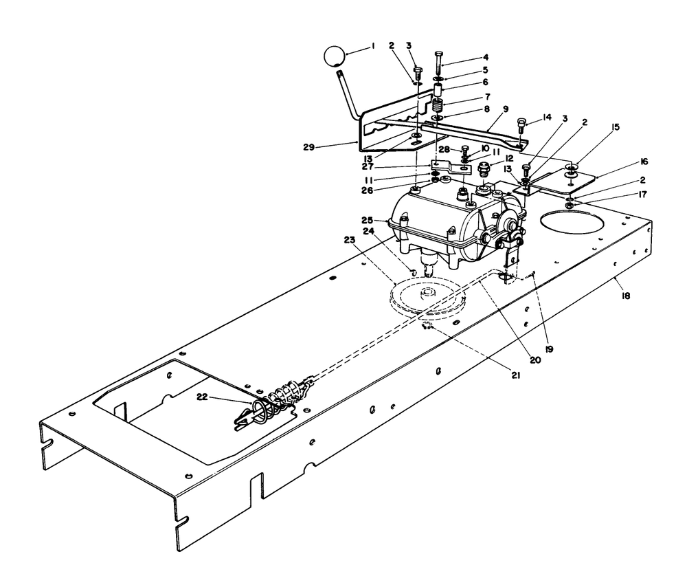 Transmission Linkage Assembly Diagram and Parts List for 56155 6000001 - 6999999 Toro Lawn Tractor