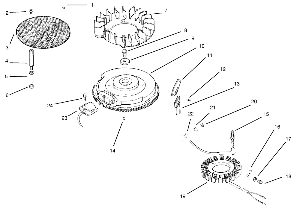 Ignition/Electrical Diagram and Parts List for 30183 695101 - 699999 Toro Lawn Tractor Accessories