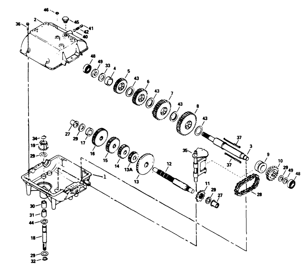 Peerless Transmission Model No. 700-039 Diagram and Parts List for 30156 200001 - 299999 Toro Lawn Tractor Accessories