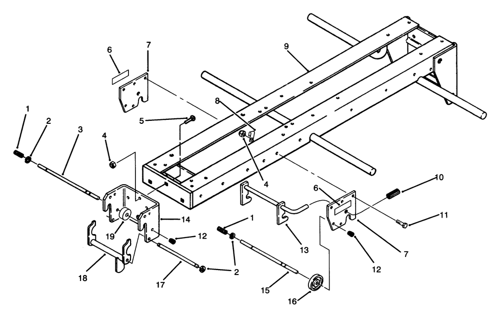 Front & Side Hitch Assembly Diagram and Parts List for 73520 4900001 - 4999999 Toro Lawn Tractor
