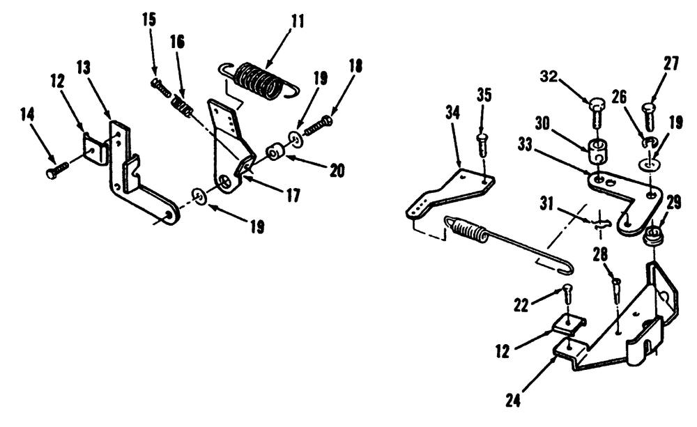 Governor Diagram and Parts List for 73421 5901047 - 5999999 Toro Lawn Tractor