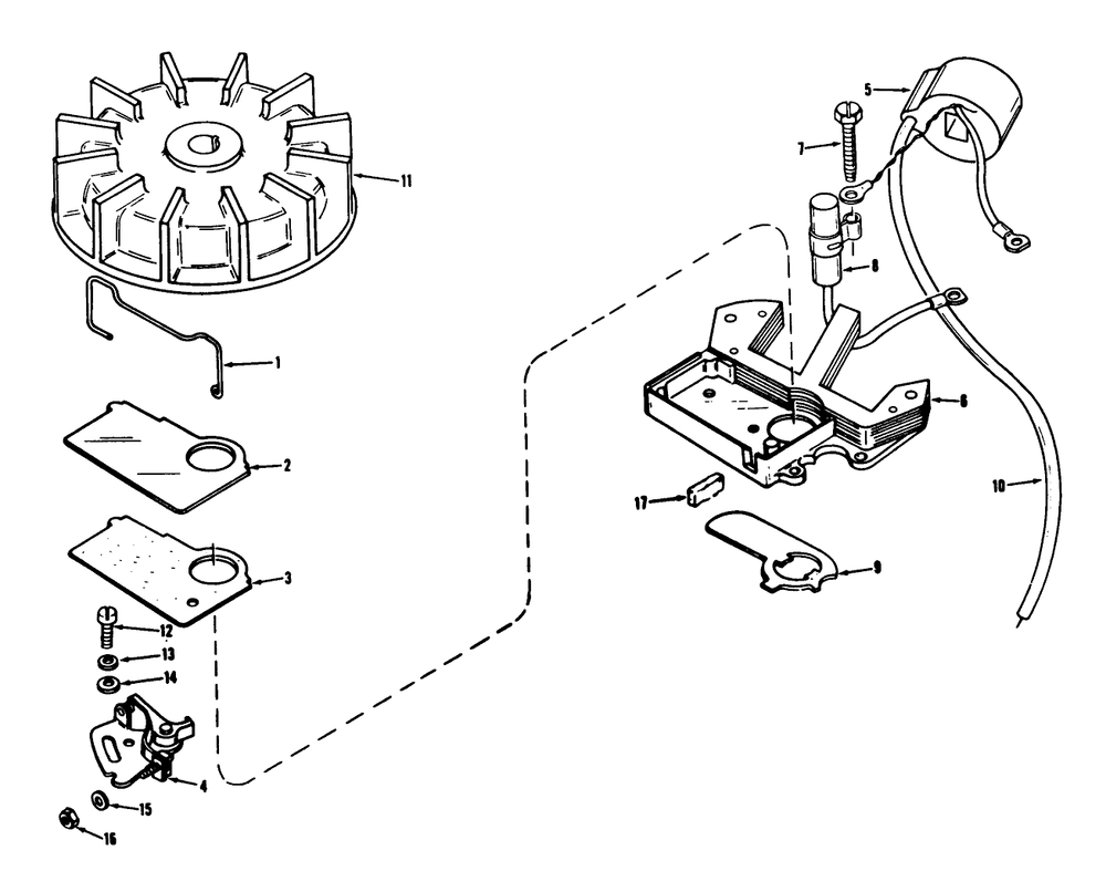 Magneto No. 610659 Diagram and Parts List for 31506 6000001 - 6999999 Toro Snow Blower