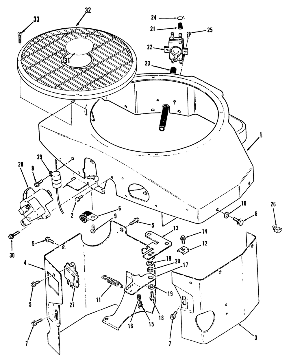 Covers, Fuel Pump, Coil, Regulator & Governor Linkage-616-Z Diagram and Parts List for Y1-16OE02  Toro Lawn Tractor