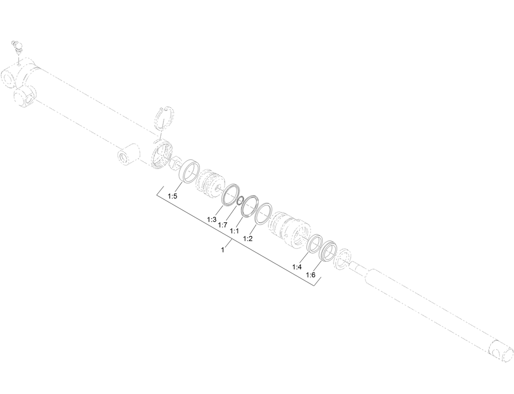 Hydraulic Cylinder Assembly No. 133-5959 Diagram and Parts List for 23803 400000000 - 999999999 Toro Lawn Tractor Accessories