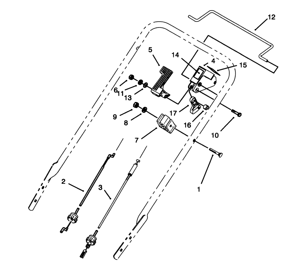 Traction Control Assembly Diagram and Parts List for 20434 4900001 - 4999999 Toro Lawn Mower
