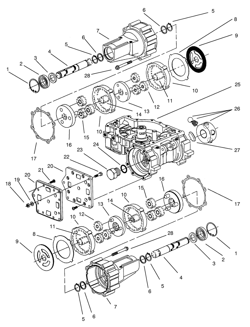 Transmission Assembly Eaton Model 781-016 (Continued) Diagram and Parts List for 74101 690001 - 699999 Toro Lawn Tractor
