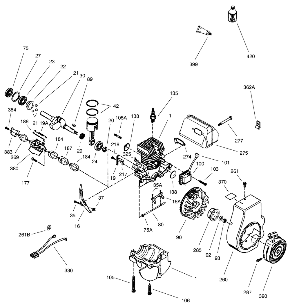 Engine Tecumseh Model No. Hsk850 Type 8313b Diagram and Parts List for 38421 7900001 - 7999999 Toro Snow Blower