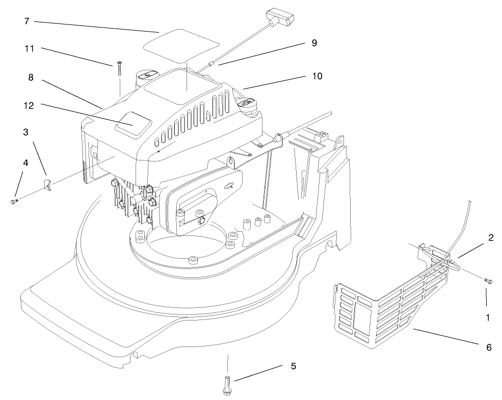 Engine Assembly Diagram and Parts List for 20913 99000001 - 99999999 Toro Lawn Mower