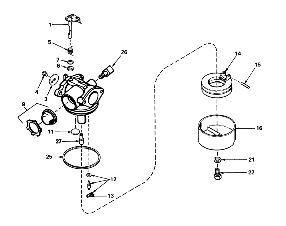 Carburetor No. 632050a Diagram and Parts List for 20762 2000001 - 2999999 Toro Lawn Mower