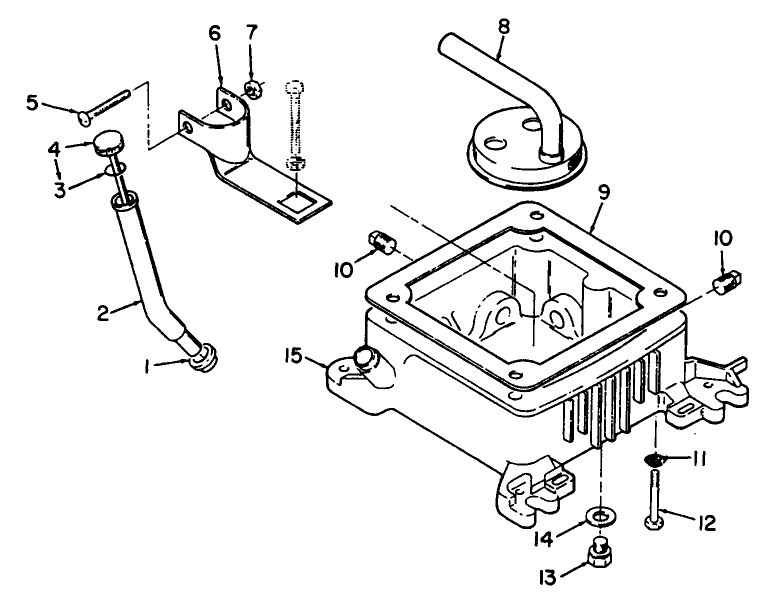 Oil Base & Fuel Pump-Onan No. P220g, Type I/10808c Diagram and Parts List for 30798 0000001 - 0999999 Toro Lawn Tractor