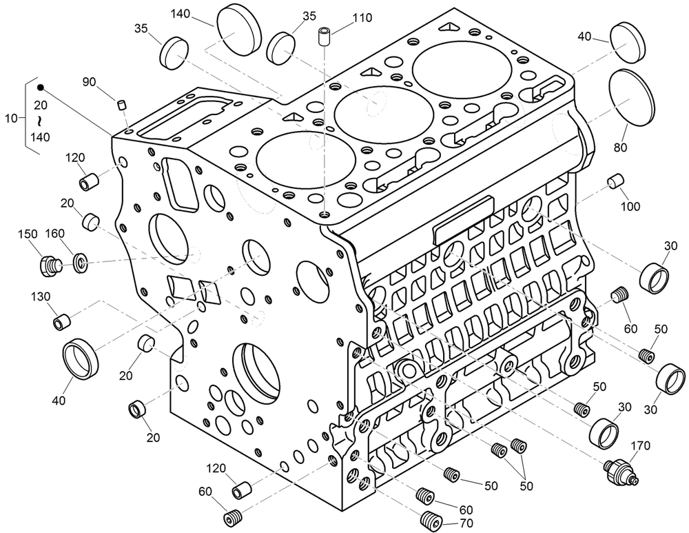Crankcase Assembly Diagram and Parts List for 22324 407960000 - 409359999 Toro Lawn Tractor Accessories