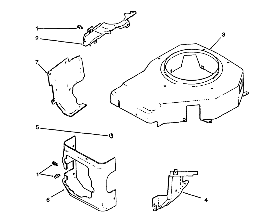 Blower Housing & Baffles Diagram and Parts List for 72063 4900001 - 4999999 Toro Lawn Tractor