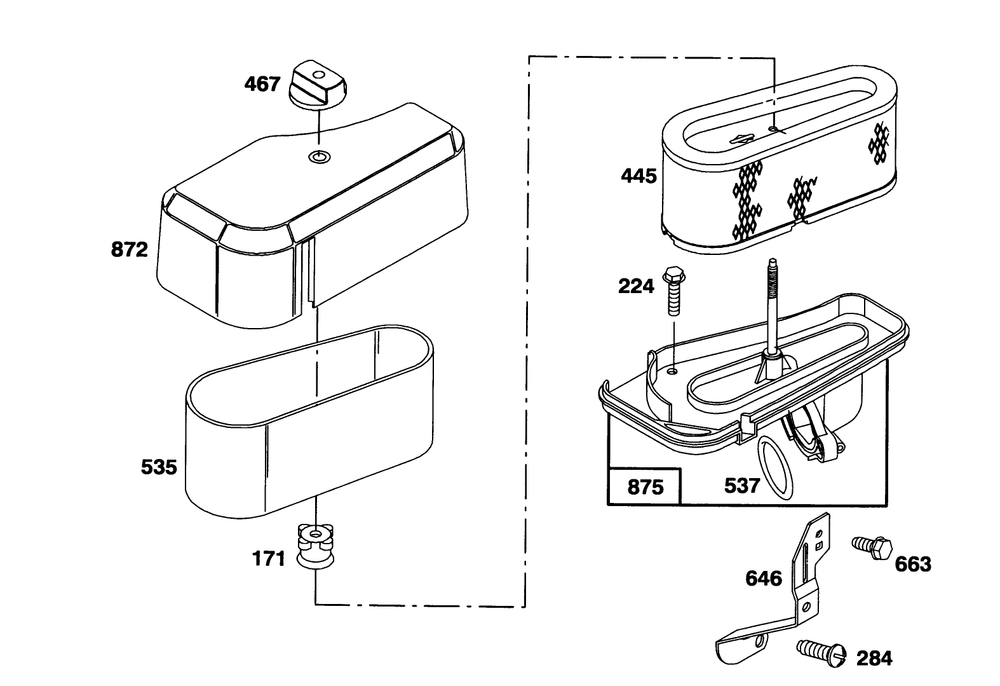 Engine Briggs & Stratton Model 286707-0452-01 Diagram and Parts List for 71203 3900001 - 3999999 Toro Lawn Tractor