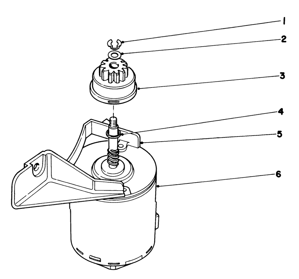 Starter Motor Diagram and Parts List for 20720 1000001 - 1999999 Toro Lawn Mower