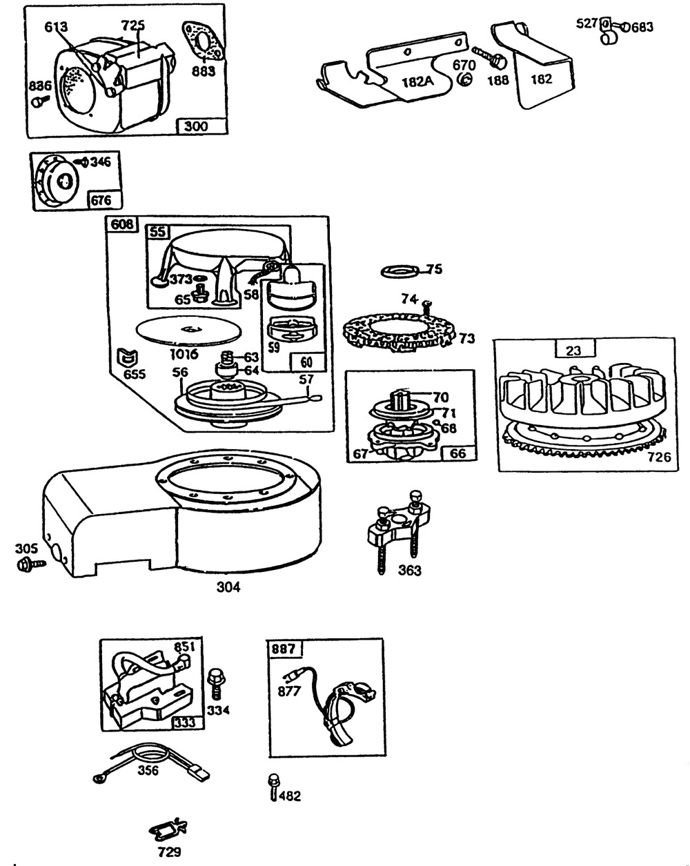 Engine Model 257707-0124-01 Diagram and Parts List for 56190 2000001 - 2999999 Toro Lawn Tractor