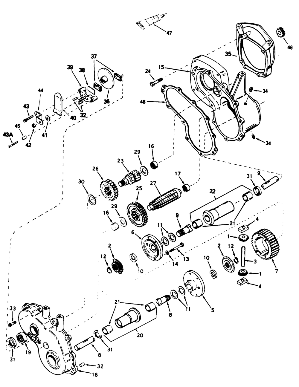 Differential Assembly No. 1310-001a Diagram and Parts List for 30718 4900001 - 4999999 Toro Lawn Tractor