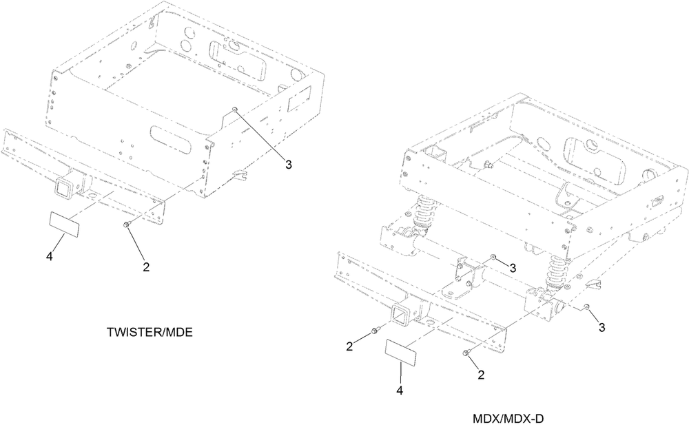 Receiver Hitch Assembly Diagram and Parts List for 7278  Toro Lawn Tractor