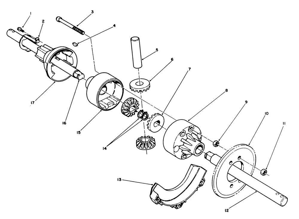 Differential Kit Model No. 38038 (Optional) Diagram and Parts List for 38505 1000001 - 1999999 Toro Snow Blower