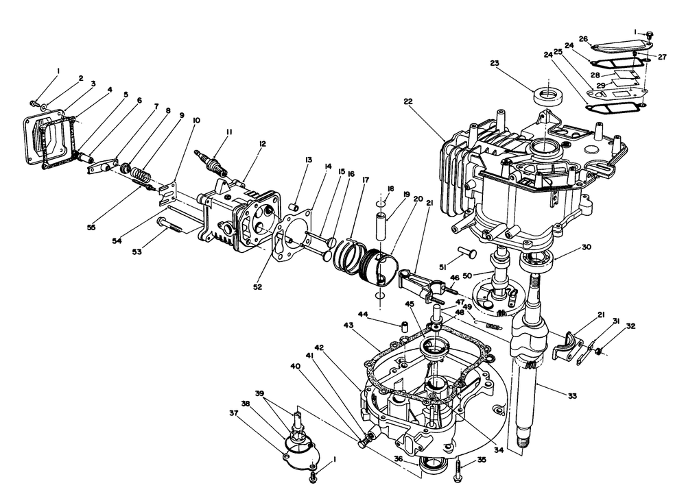 Crankcase Assembly (Continued)(Engine Model No. Vmg6 & Vmh7) Diagram and Parts List for 26624C 9000001 - 9999999 Toro Lawn Mower