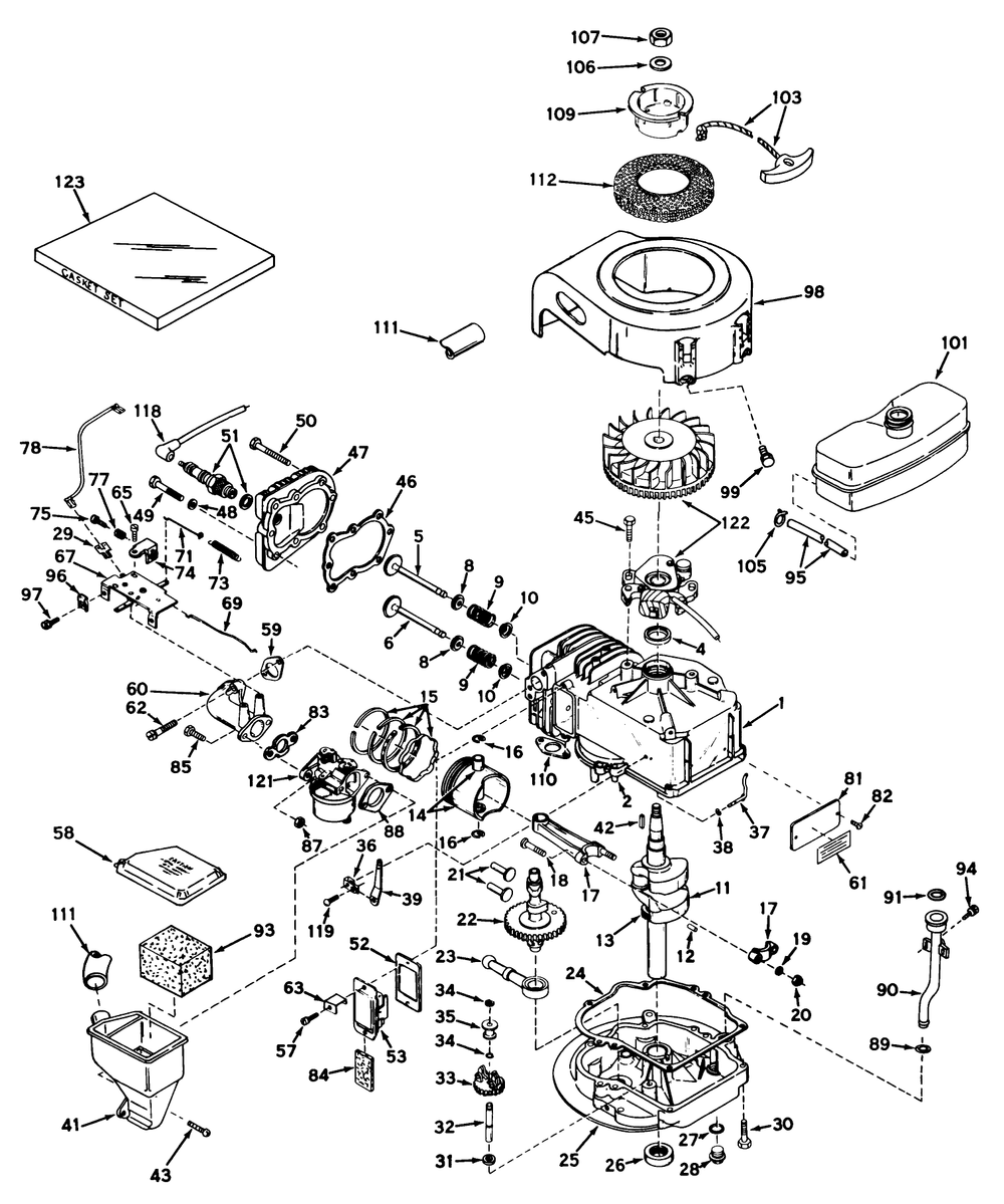 Engine Tecumseh Model No. Lav30-30469j Diagram and Parts List for 18257 1000001 - 1999999 Toro Lawn Mower