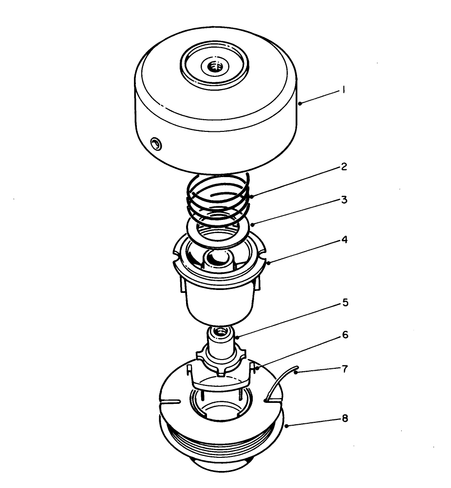 Tap & Trim Head No. 41-6220 (Optional) Diagram and Parts List for 51608 2000001 - 2999999 Toro Trimmer