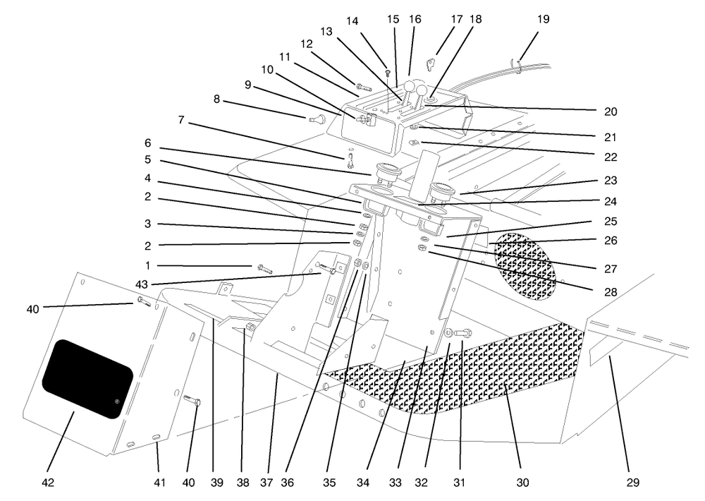 Instrument Panel & Steering Post Diagram and Parts List for 30620 790001 - 799999 Toro Lawn Tractor