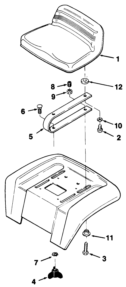 Seat Assembly (210-5 & 210-H) Diagram and Parts List for 32-10BE02 1000001 - 1999999 Toro Lawn Tractor