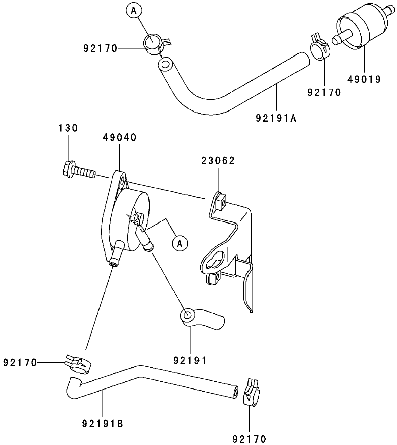 Fuel Tank / Fuel Valve Assembly Diagram and Parts List for 74411TE (250000001-250999999)(2005) Toro Lawn Mower